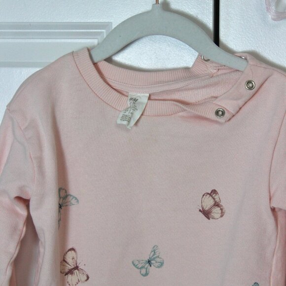 Pink Butterfly Sweashirt for toddler girls - Picture 2 of 4